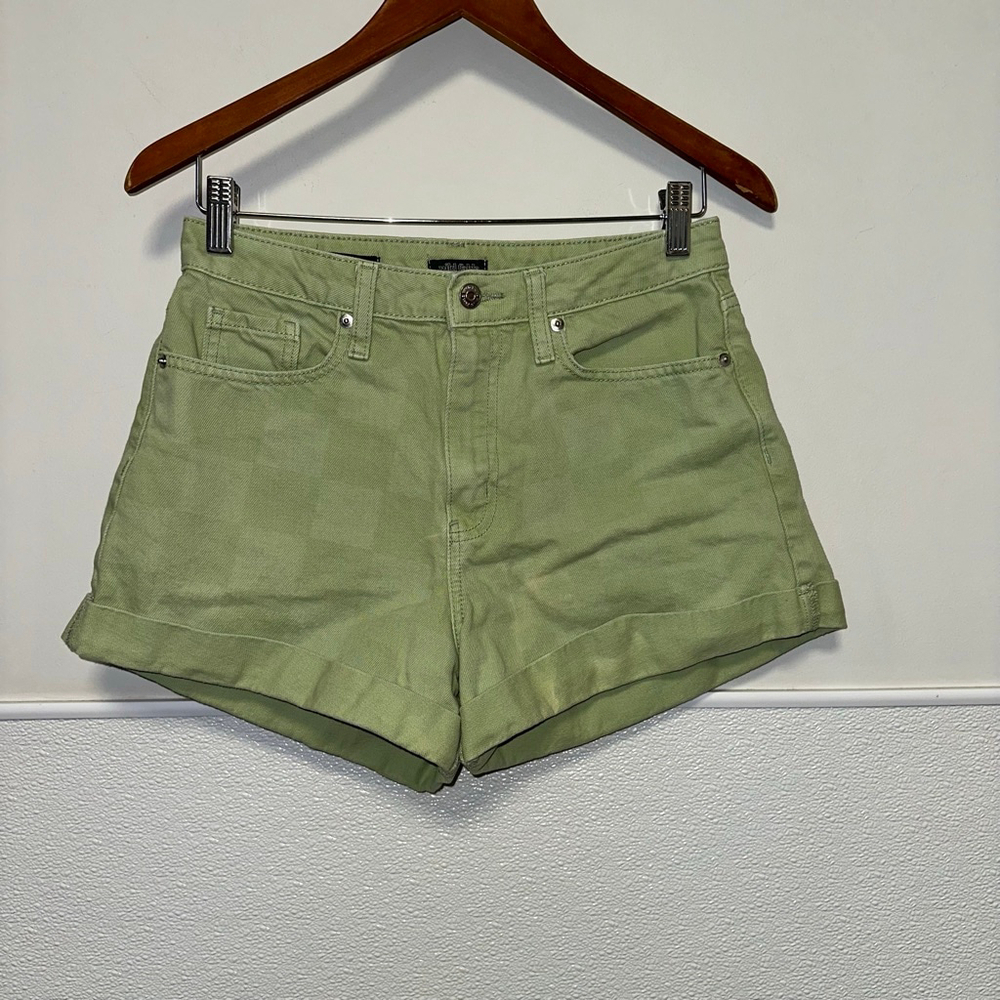 Women's Wild Fable Green High Rise Mom Denim Shorts Size 4 / 27 R - Picture 7 of 12